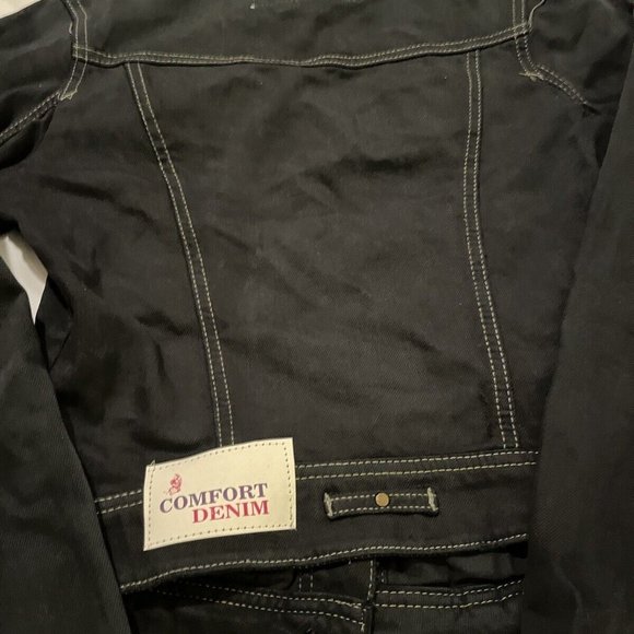 COMFORT DENIM  BLACK  JACKET YOUTH XL OR  LADIES  XS SMALL  FROM PAKISTAN - Picture 7 of 9
